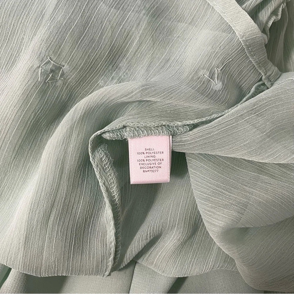 LC Lauren Conrad Mint Green Sequin Chiffon Lined Tank Top Xsmall Women’s - Picture 10 of 11